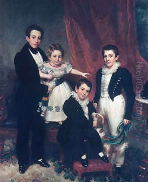 The Knapp Children Oil Painting by Samuel Lovett Waldo