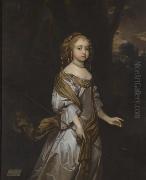 Portrait Of Lady Elizabeth Seymour (d.1697) When A Child Oil Painting by Sir Peter Lely