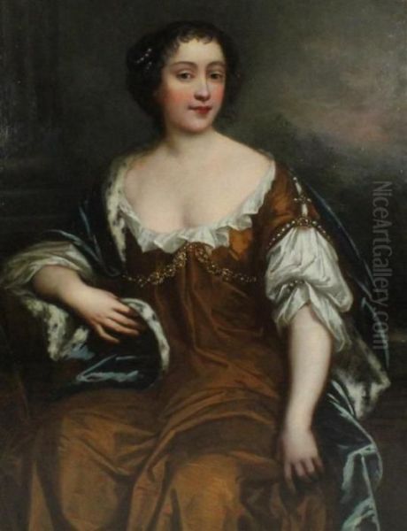 Portrait Of Lady Bellasys Oil Painting by Sir Peter Lely