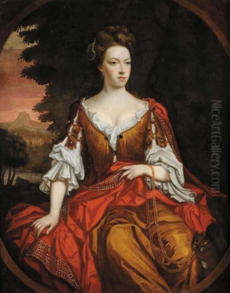 Ritratto Di Gentildonna Con Scoiattolo Oil Painting by Sir Peter Lely