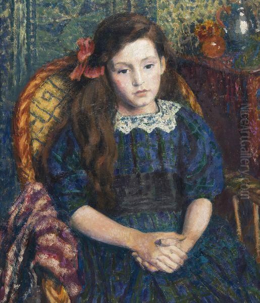 Jeune Fille Assise Oil Painting by Georges Lemmen