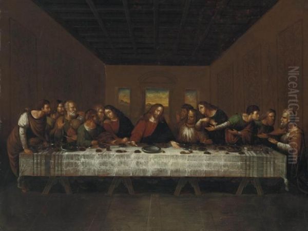 The Last Supper Oil Painting by Leonardo Da Vinci