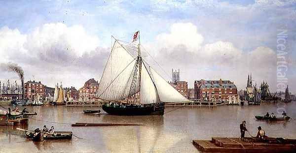 Hull from the Humber, c.1837 Oil Painting by John Ward