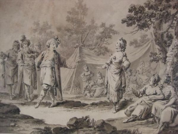 Les Danseurs Russes' Oil Painting by Jean-Baptiste Le Prince