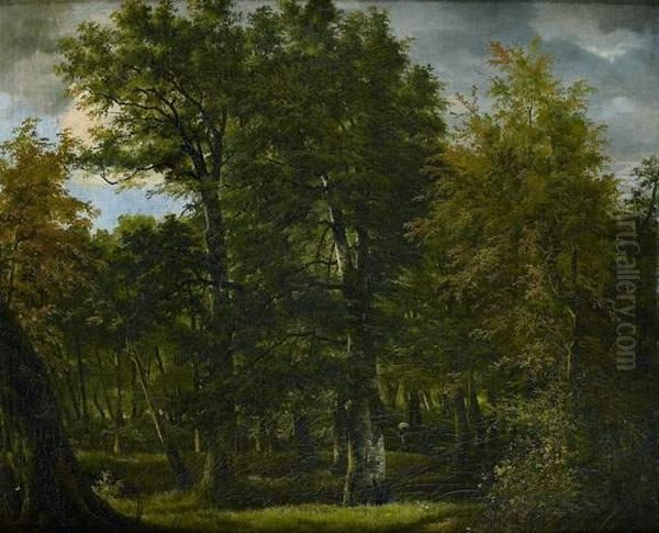 Sous-bois Au Portefaix Oil Painting by Robert Leopold Leprince