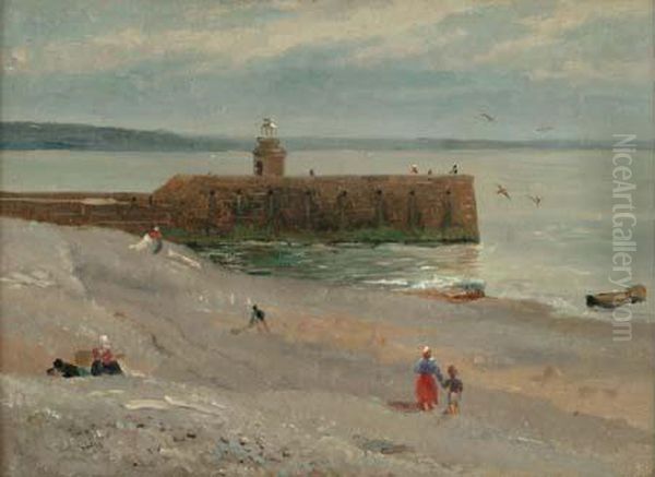 Jetee Du Havre Oil Painting by Robert Leopold Leprince