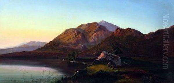 Loch Katrine Oil Painting by Charles Leslie