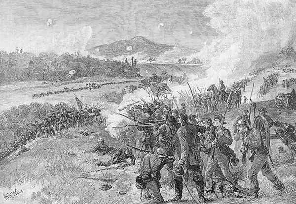 The Battle of Resaca, Georgia, May 14th 1864, illustration from Battles and Leaders of the Civil War, edited by Robert Underwood Johnson and Clarence Clough Buel Oil Painting by Alfred R. Waud