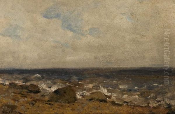 Rocky Shore Oil Painting by Isaak Il Ich Levitan