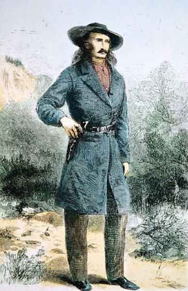 The first published picture of Wild Bill Hickok (1837-76) printed in Harpers magazine, February 1867 Oil Painting by Alfred R. Waud