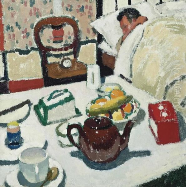 Breakfast Oil Painting by Edward Morland Lewis