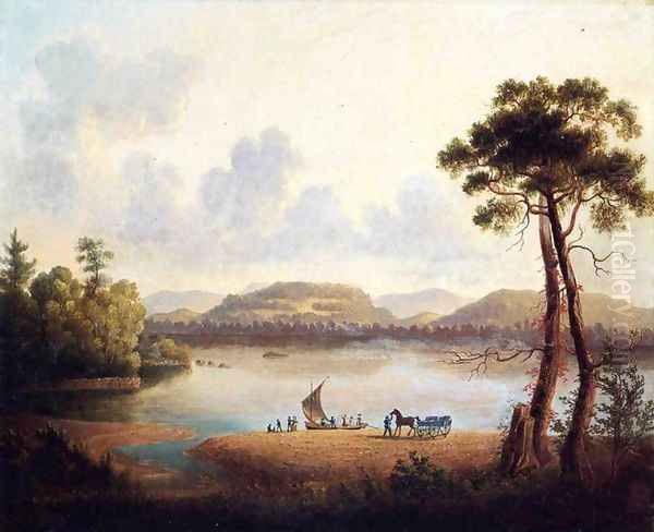 Farewells on the Hudson Oil Painting by William Allen Wall