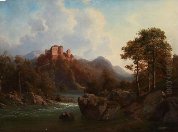 Paesaggio Oil Painting by Georg Emil Libert