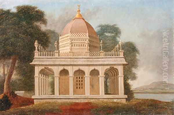 Mausoleum at Outatori near Trichinopoly, c.1788 Oil Painting by Colonel Francis Swain Ward