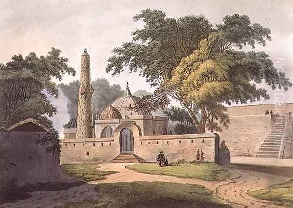 The Burial Place of a Peer Zada, Anopther, plate 6 from Twenty Four Views in Hindostan, pub. by Edward Orme (1774-c.1820) 1803 Oil Painting by Colonel Francis Swain Ward