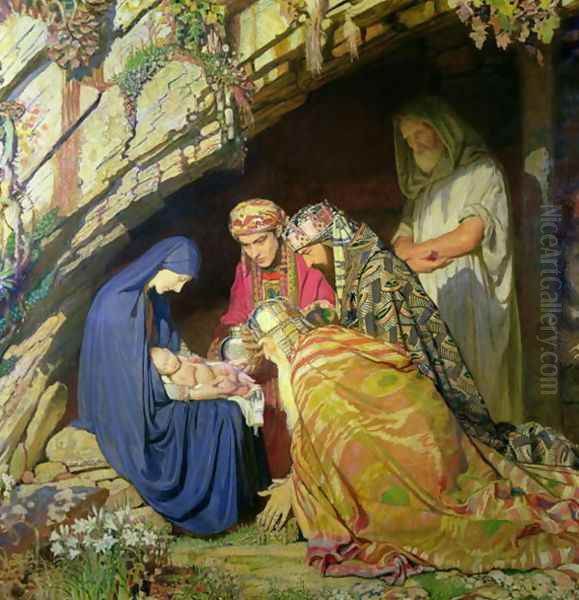 The Three Wise Kings Oil Painting by George Spencer Watson