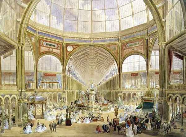 Interior of the International Exhibition of 1862 Oil Painting by Edmund Walker