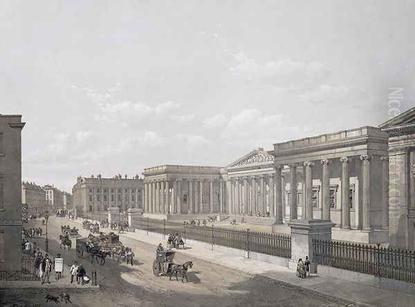 The British Museum, engraved by William Simpson (1823-99), pub. 1852 by Lloyd Bros. & Co. Oil Painting by Edmund Walker