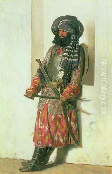 Afghan, 1870 Oil Painting by Piotr Petrovitch Weretshchagin