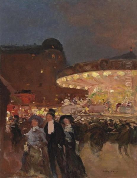 A La Fete Foraine Oil Painting by Luigi Loir