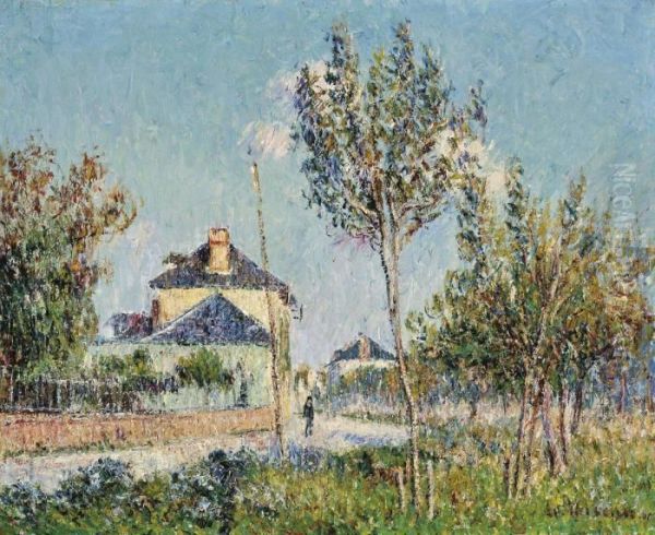 Village Au Vandreauil Oil Painting by Gustave Loiseau