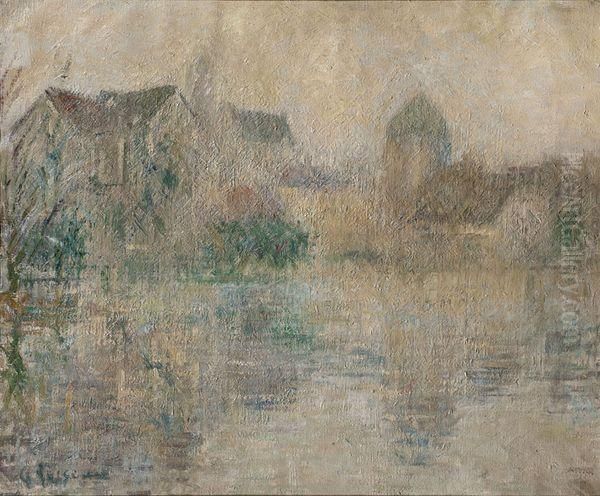 Effet De Brume A Moret-sur-loing Oil Painting by Gustave Loiseau