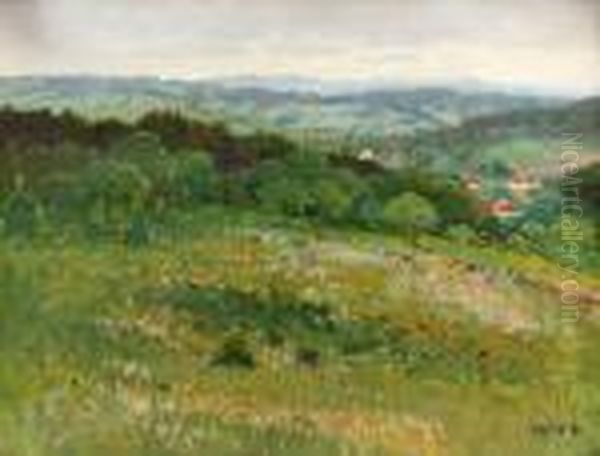 Meadow In Bloom Oil Painting by Stanislav Lolek