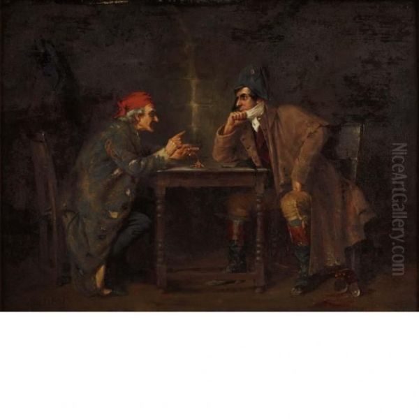 Pawnbroker Oil Painting by John Arthur Lomax