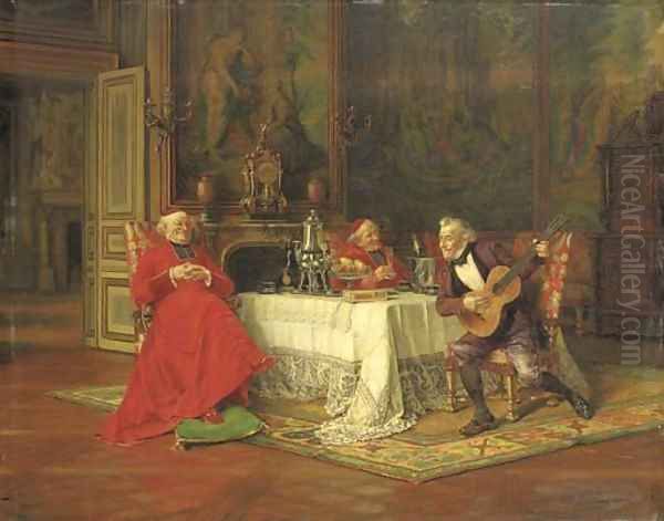 La vieille chanson Oil Painting by Alfred Charles Weber