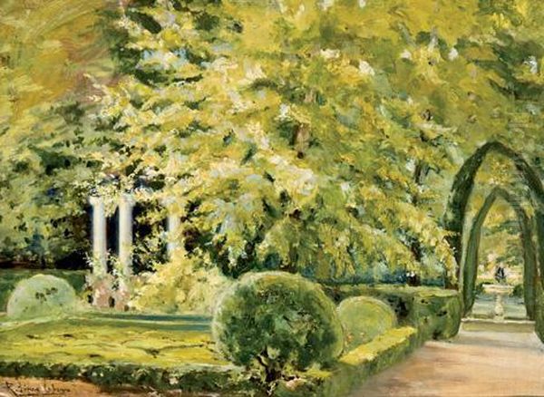 Jardines De Aranjuez Oil Painting by Ricardo Lopez Cabrera