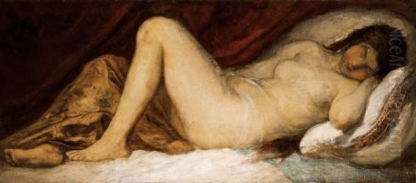 Nude Oil Painting by Karoly Lotz