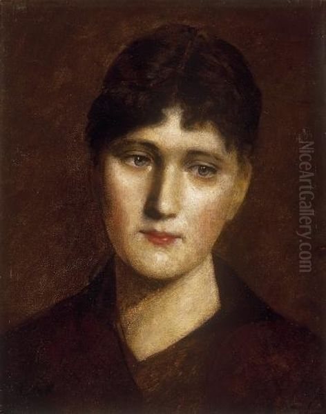 Portait Of A Woman Oil Painting by Karoly Lotz