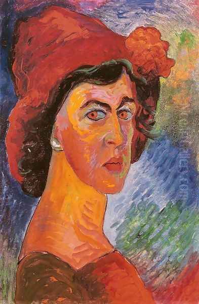 Self-Portrait Oil Painting by Marianne von Werefkin