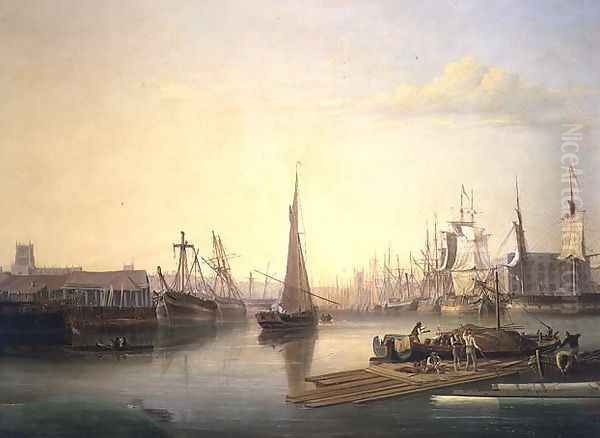 Bristol Harbour, 1836 Oil Painting by Joseph Walter