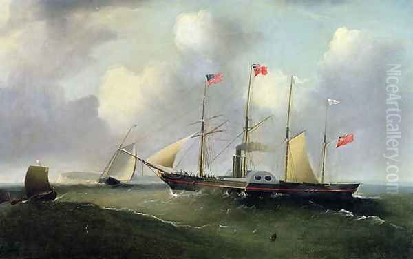 The Great Western off Portishead, 1838 Oil Painting by Joseph Walter