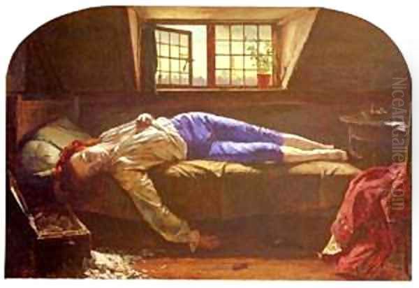 The Death of Chatterton Oil Painting by Henry Wallis