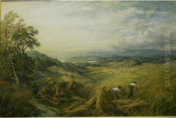 Near Box Hill Surrey Oil Painting by George Lucas