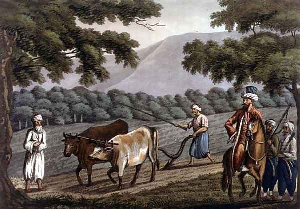 Agriculture in Syria, engraved by Joseph Constantine Stadler (fl.1780-1812) pub. by J. White, 1801 Oil Painting by Cooper Willyams