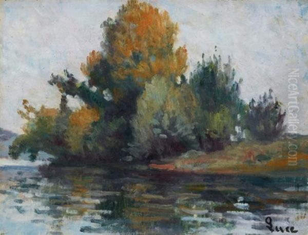 Bord De Riviere Oil Painting by Maximilien Luce