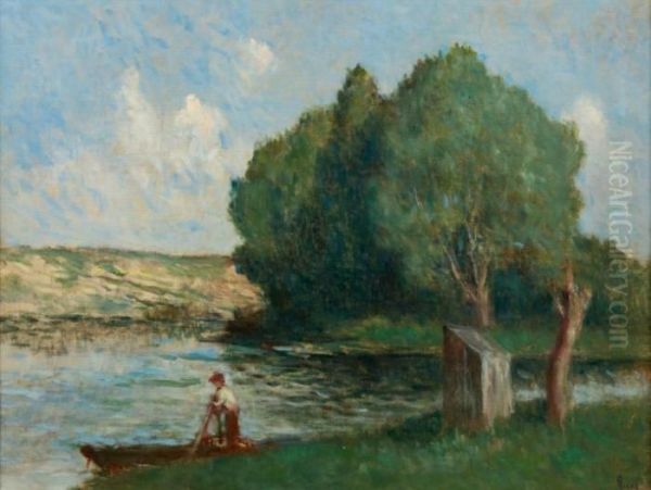 Bord De L'etang Oil Painting by Maximilien Luce