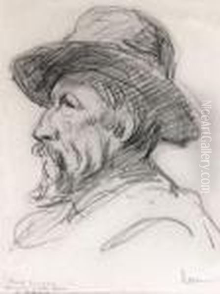 Portrait De Paul Signac Oil Painting by Maximilien Luce