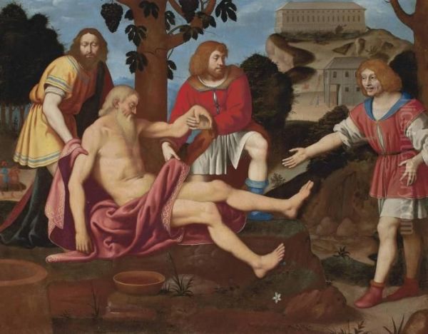 Ham Mocking Noah Oil Painting by Bernardino Luini