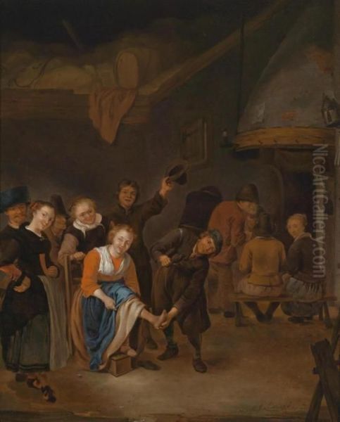 The Foot Operation Oil Painting by Gerrit Lundens