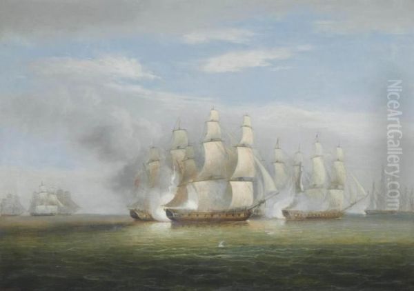 H.m.s. 
Arethusa Oil Painting by Thomas Luny