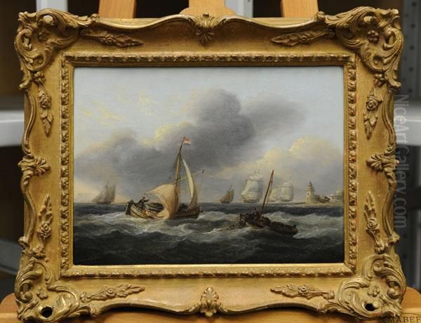 Fishing Boats Oil Painting by Thomas Luny