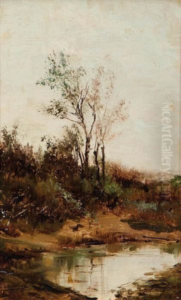 Paisaje Con Arbol Oil Painting by Jose Lupianez y Carrasco