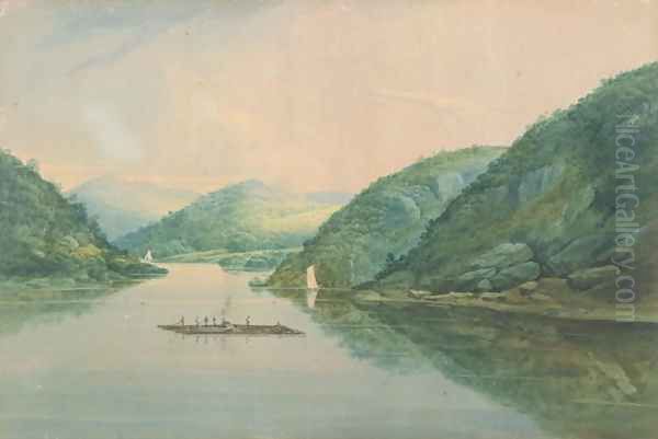 View near Fort Montgomery, New York, 1820 Oil Painting by William Guy Wall