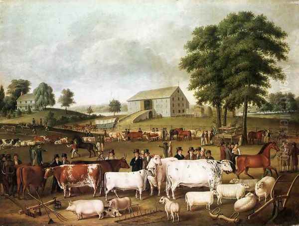 A Pennsylvania Country Fair Oil Painting by John Archibald Woodside Sr.