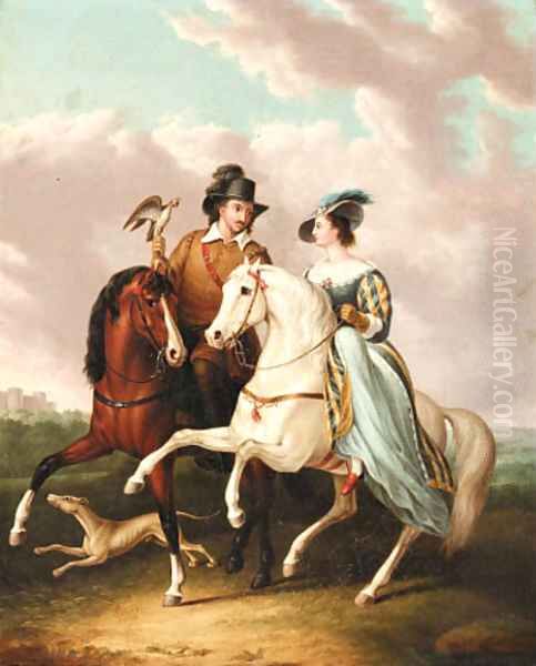 The Falconer Oil Painting by John Archibald Woodside Sr.