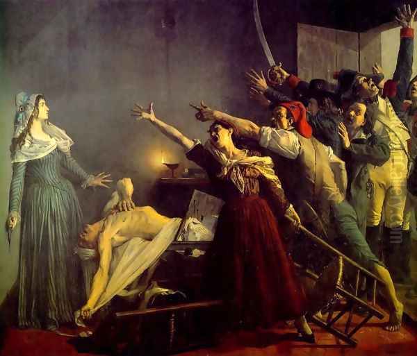 The Assassination of Marat Oil Painting by Jean Joseph Weerts